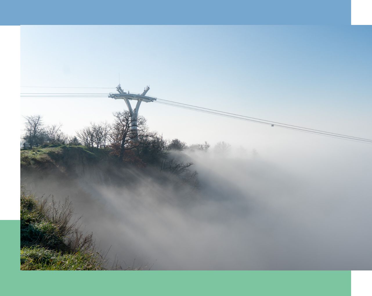 photo de la cabine avec le ciel en fond